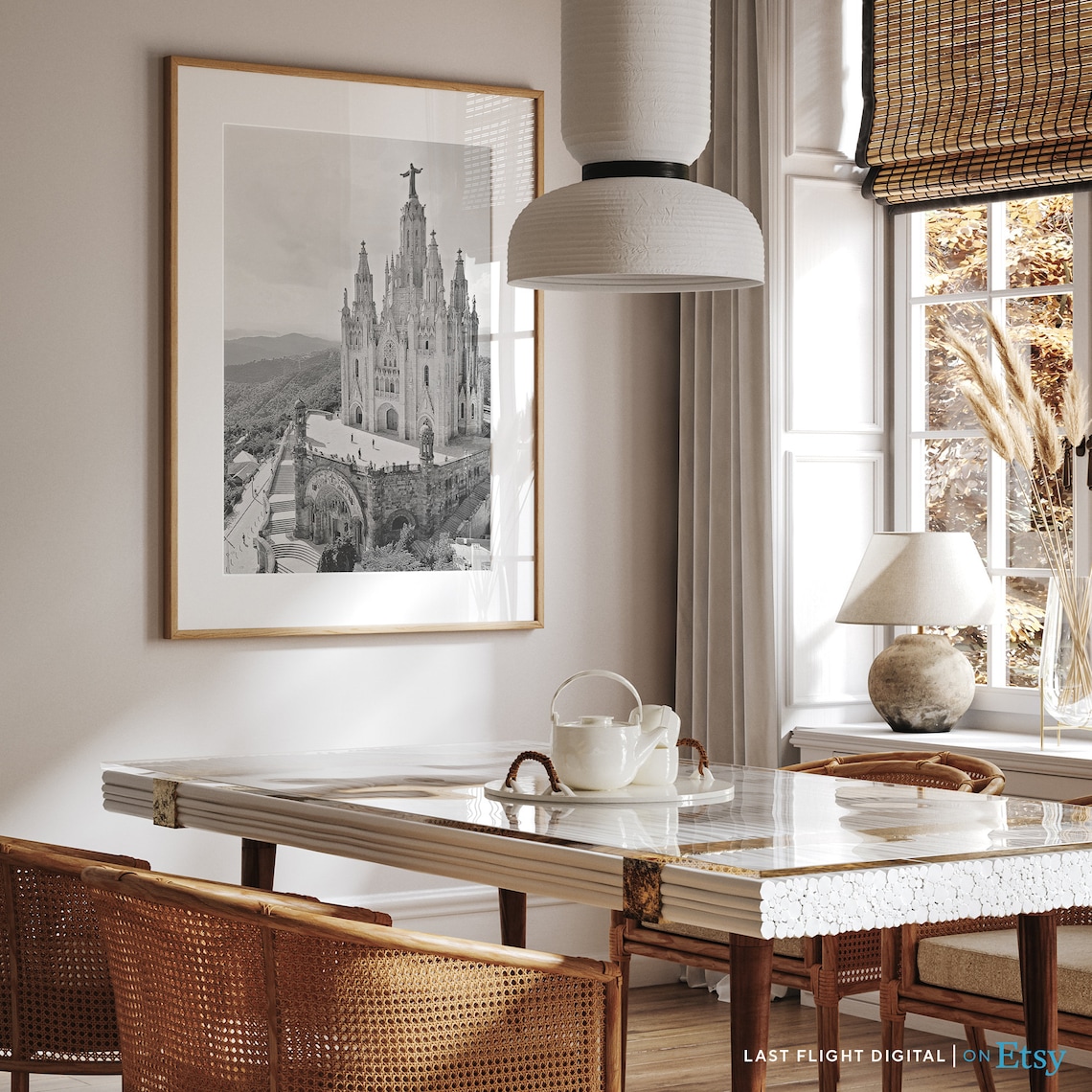 Barcelona Cathedral Travel Poster, Spain Cityscape - Image 5