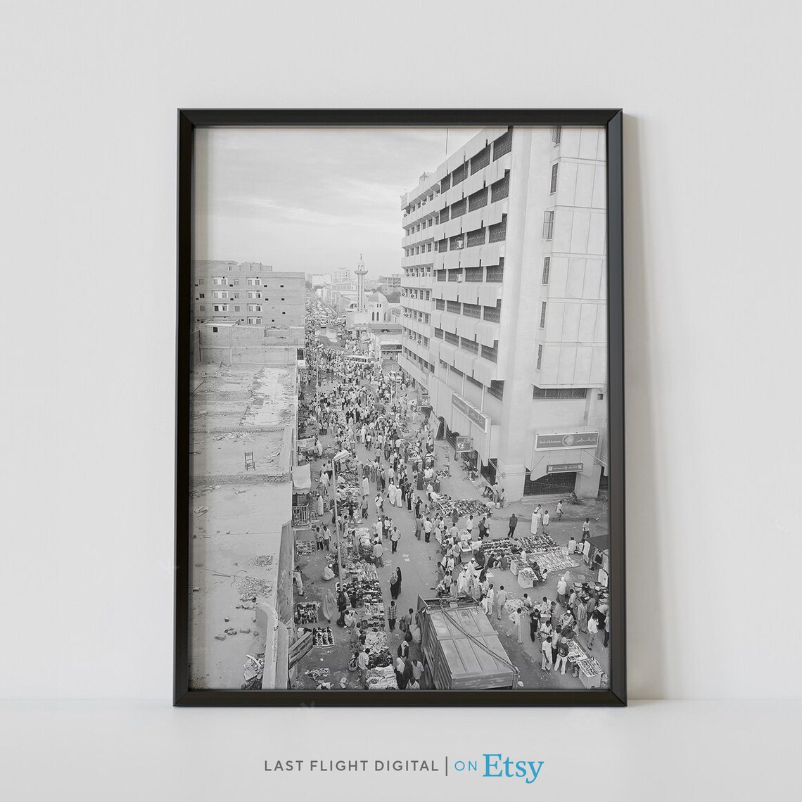 Sudan Print Khartoum Poster Souq Arabi Market Sudan Poster Khartoum Print Black White Photo Africa Print Cityscape Skyline Streets