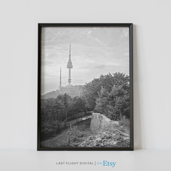 Seoul Poster, Namsan Seoul Tower Travel Poster