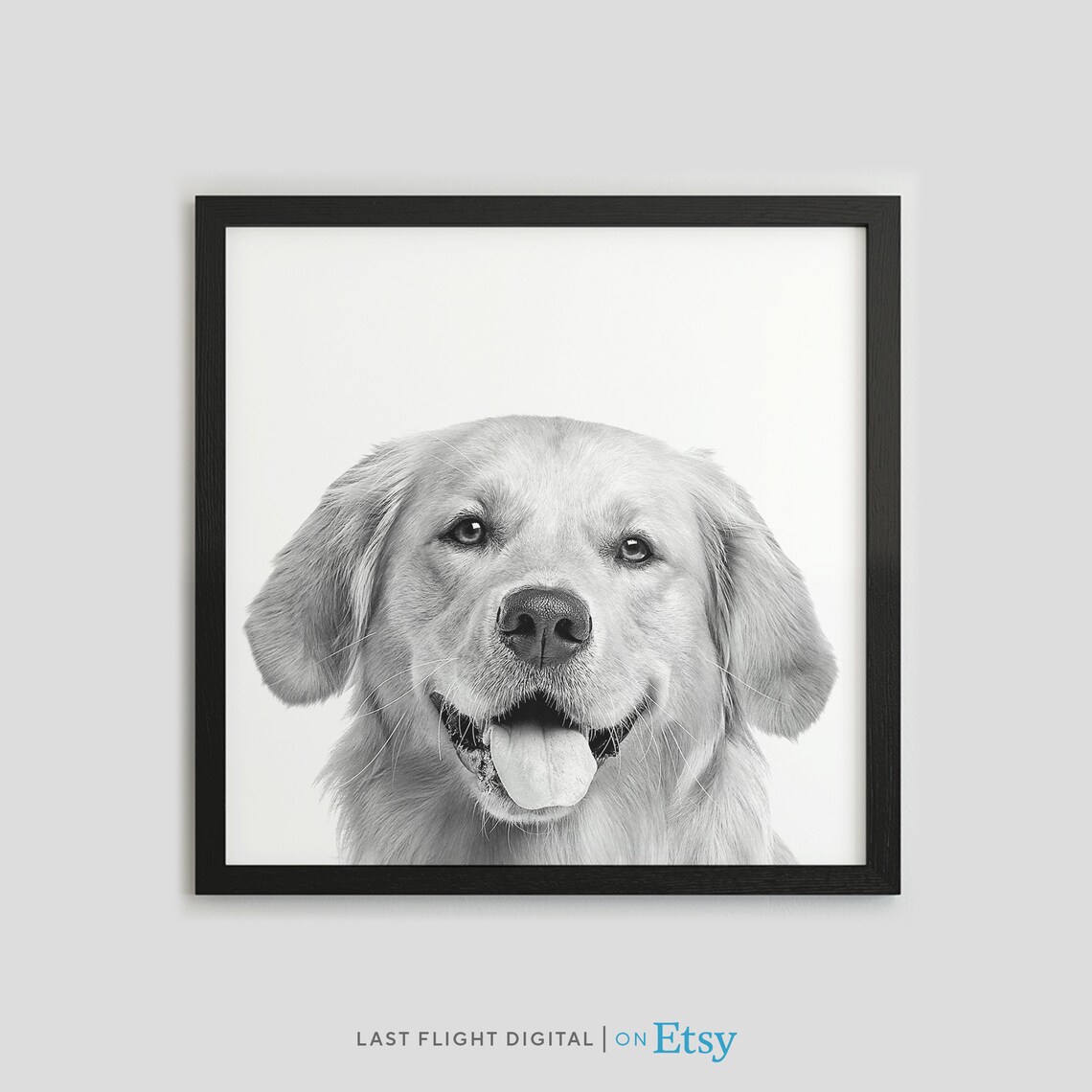 Golden Retriever Dog Poster, Kids Room Art Print
