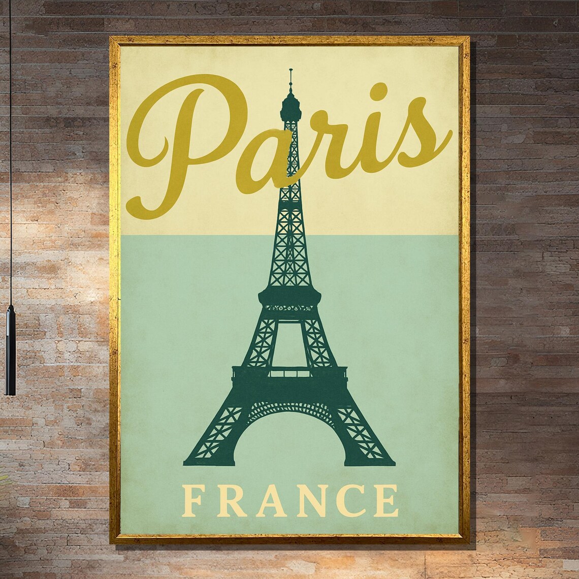 Retro Paris Eiffel Tower - Vintage Travel Poster