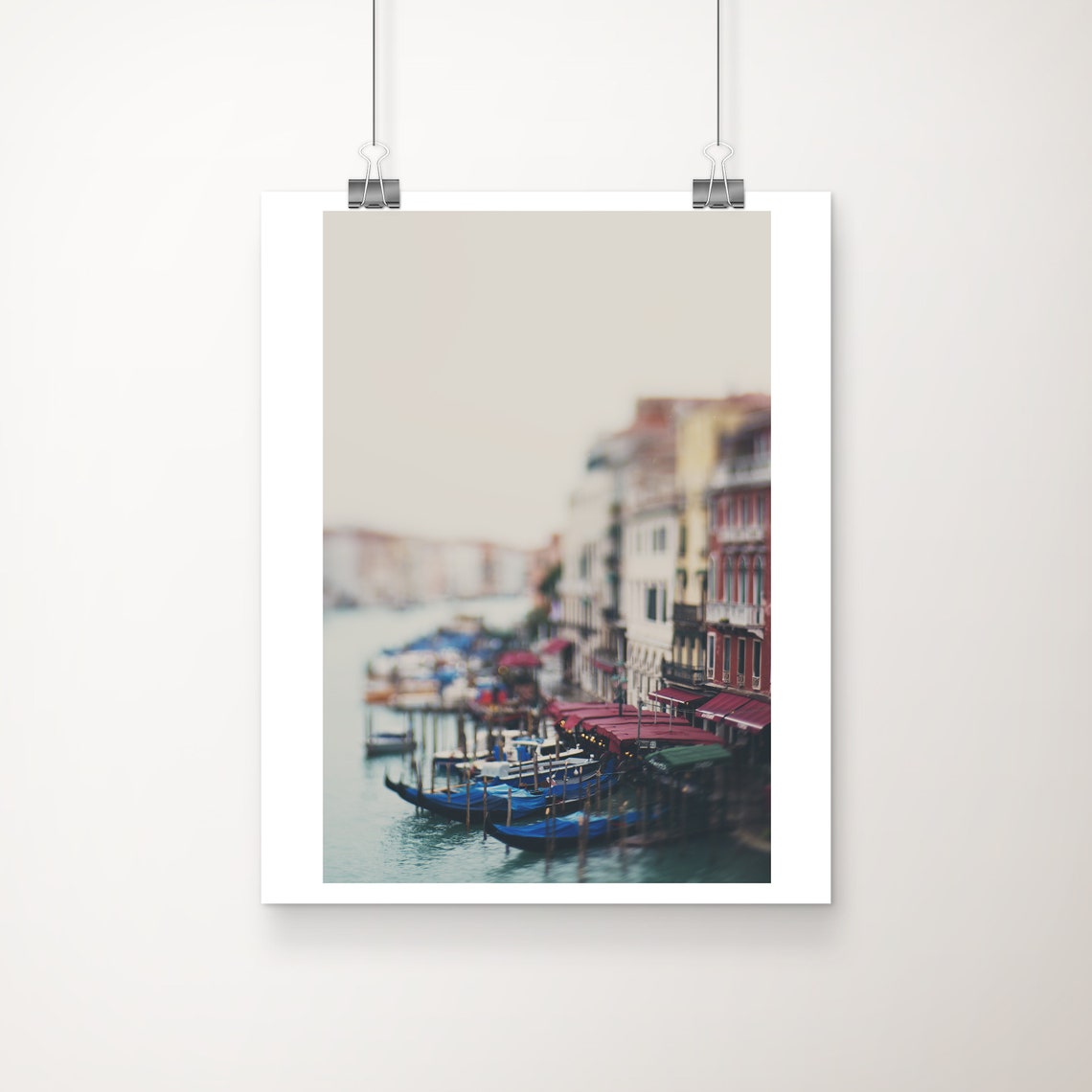 Venice Grand Canal Gondolas Soft Focus Photography Art Poster