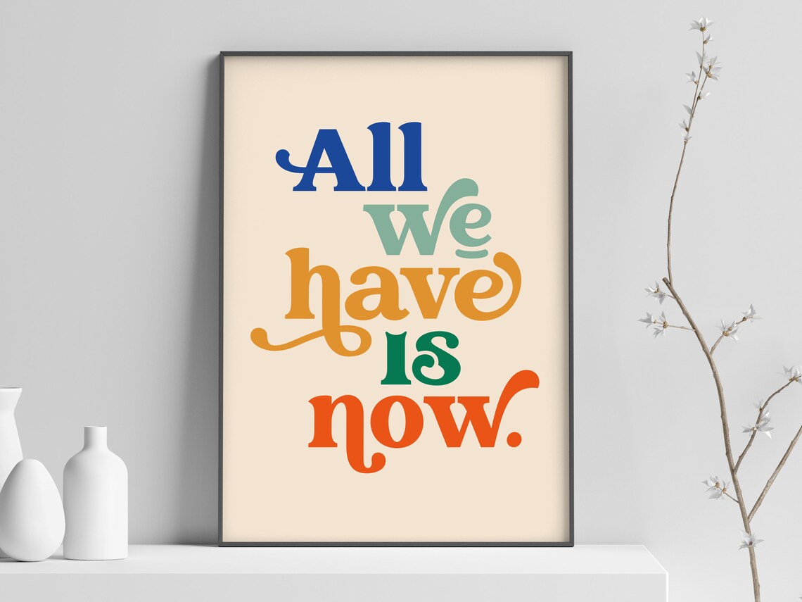 All We Have Is Now Inspirational Quote Poster