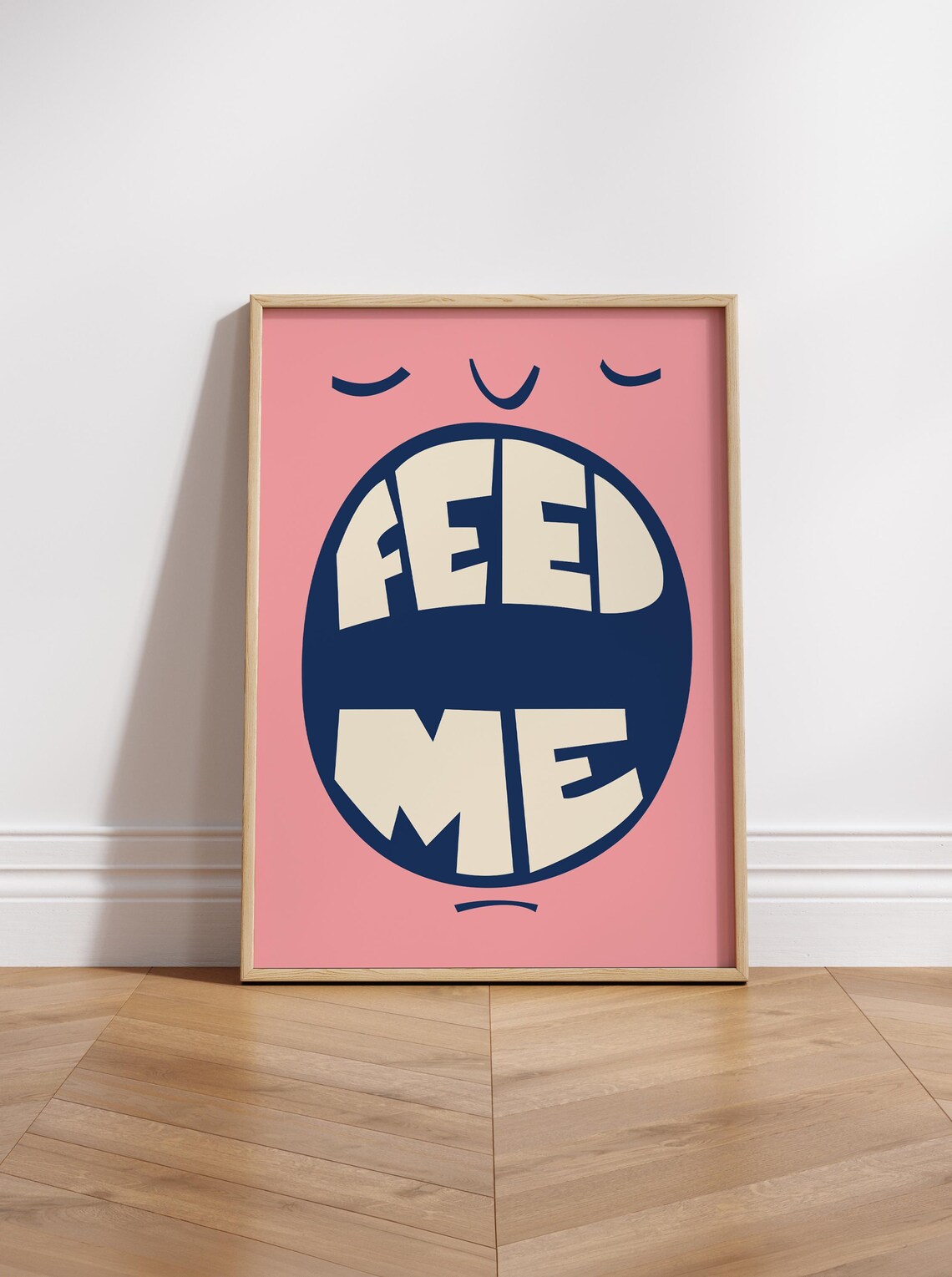 Feed Me Big Mouth Humor Kitchen Art Print
