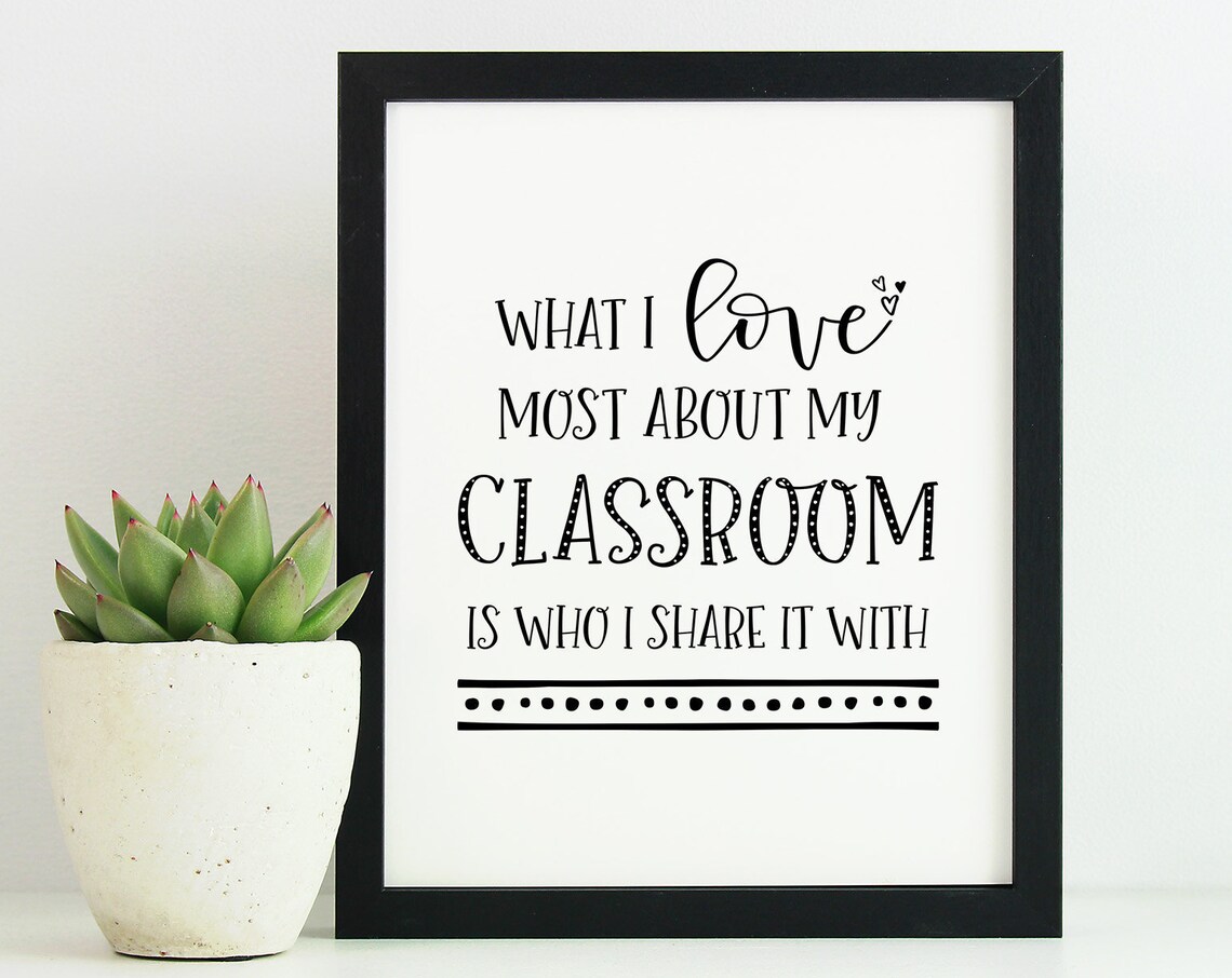 What I Love Most About My Classroom Teacher Appreciation Quote Poster - Image 2
