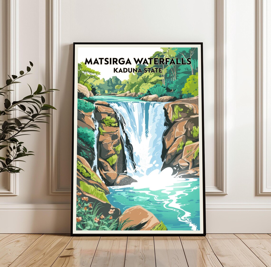 Matsirga Waterfalls Kaduna State Nigeria Jungle Falls Travel Poster