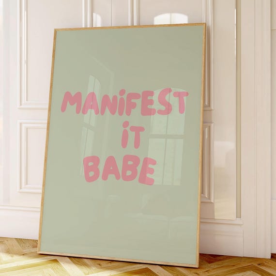 Manifestation Wall Art Printable Self Love Manifest Poster Motivational Quote Affirmation Decor Digital Download