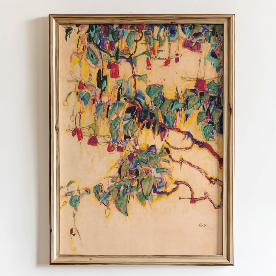 Sonnenbaum 1910, Austrian Expressionist Art Print