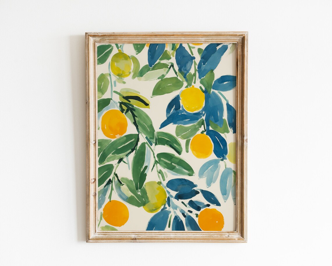 Watercolor Oranges Botanical Art Print, Kitchen Wall Art - Image 2