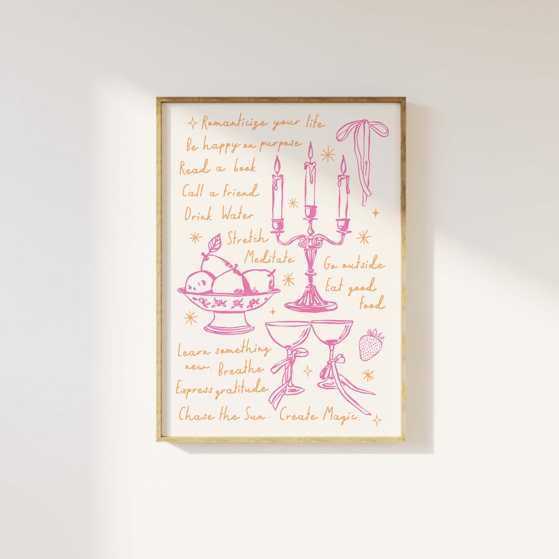 Handdrawn Quote Print Art Cute Illustrations Art Trendy Affirmation Wall Art Positivity Art - Image 3