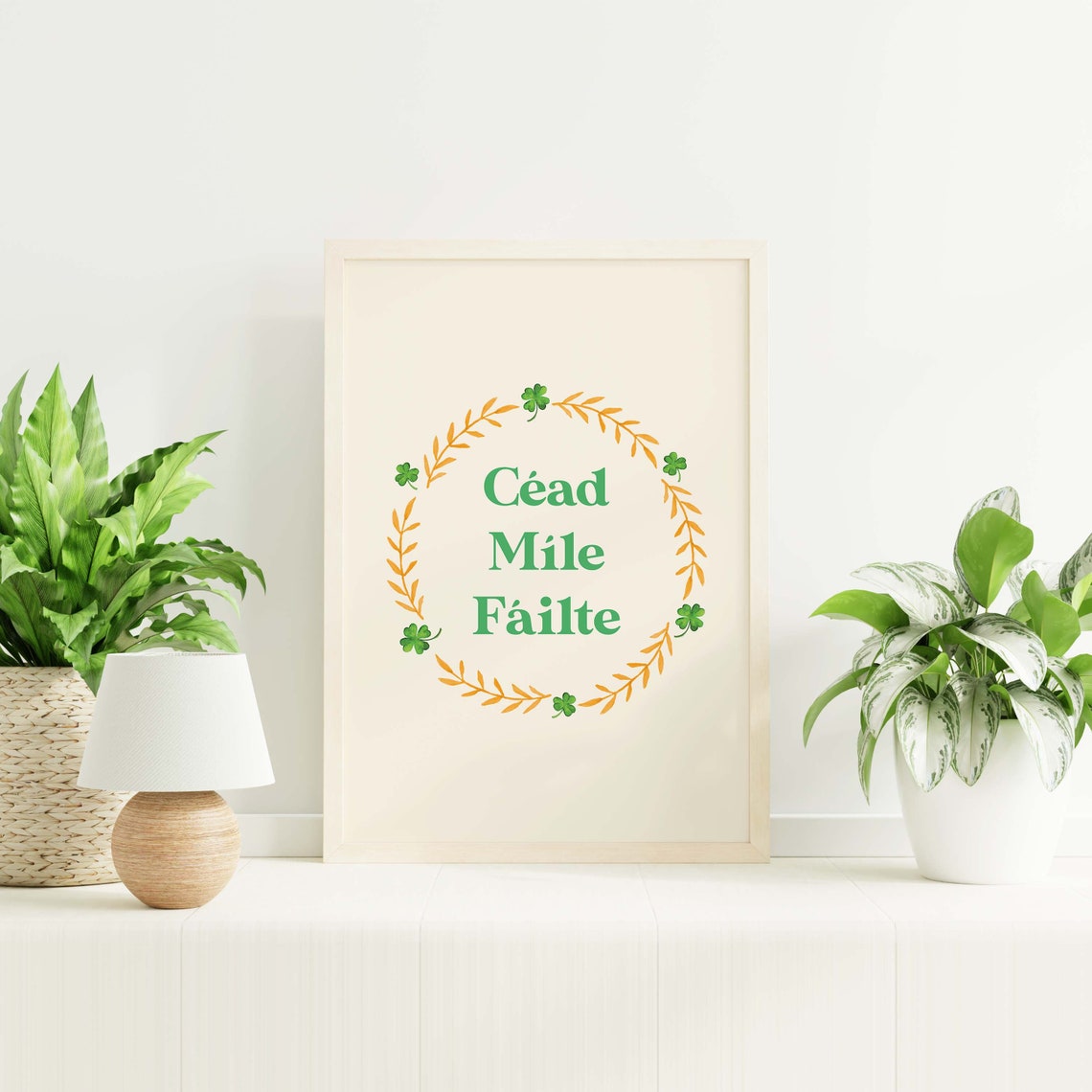 Cad Mle Filte Print Art Green St Patricks Day Print Cute Holiday Wall Decorations Irish Blessing Wall Art - Image 6
