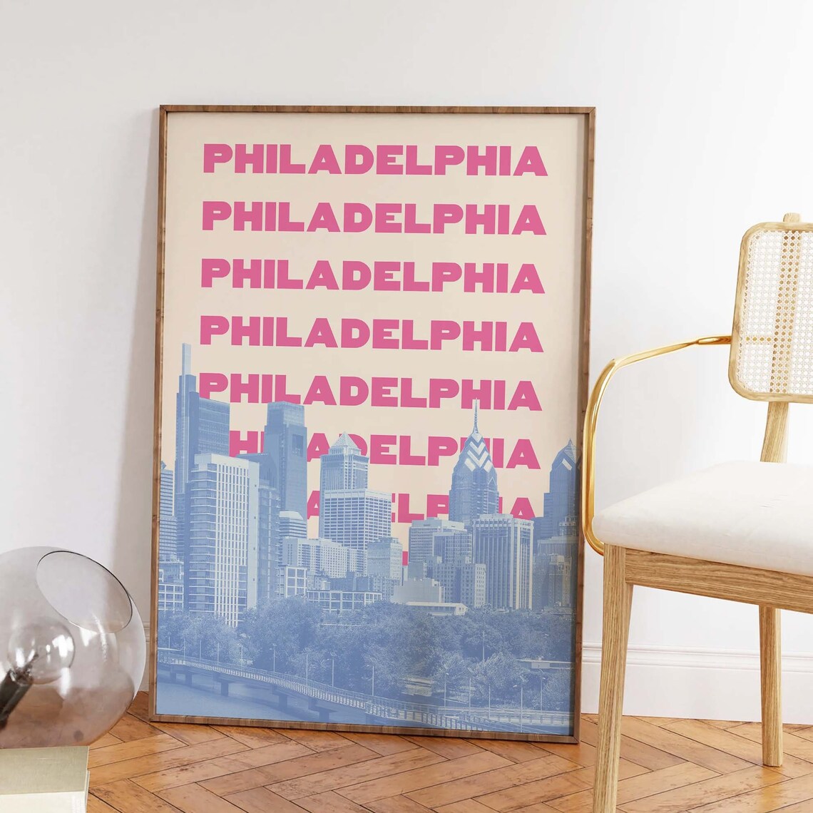 Philadelphia Travel Print Art, Trendy Wall Art - Image 2