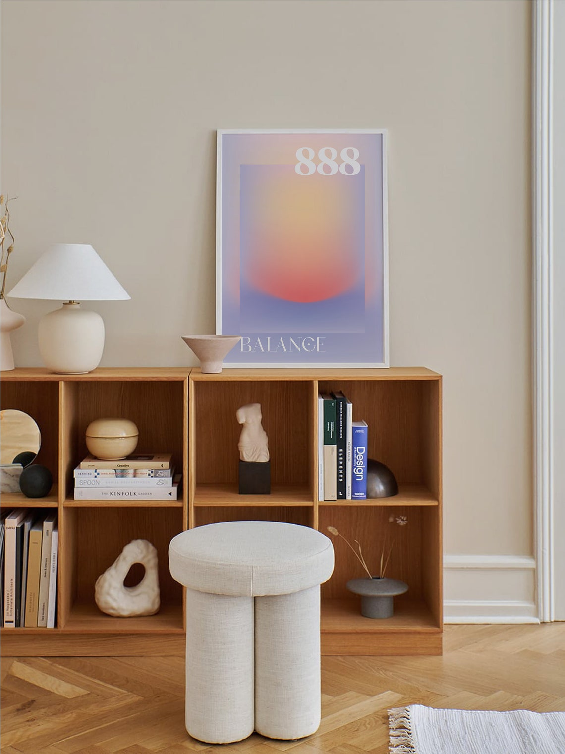 Angel Number 888 Balance Poster with Pastel Aura Gradient Design - Image 4