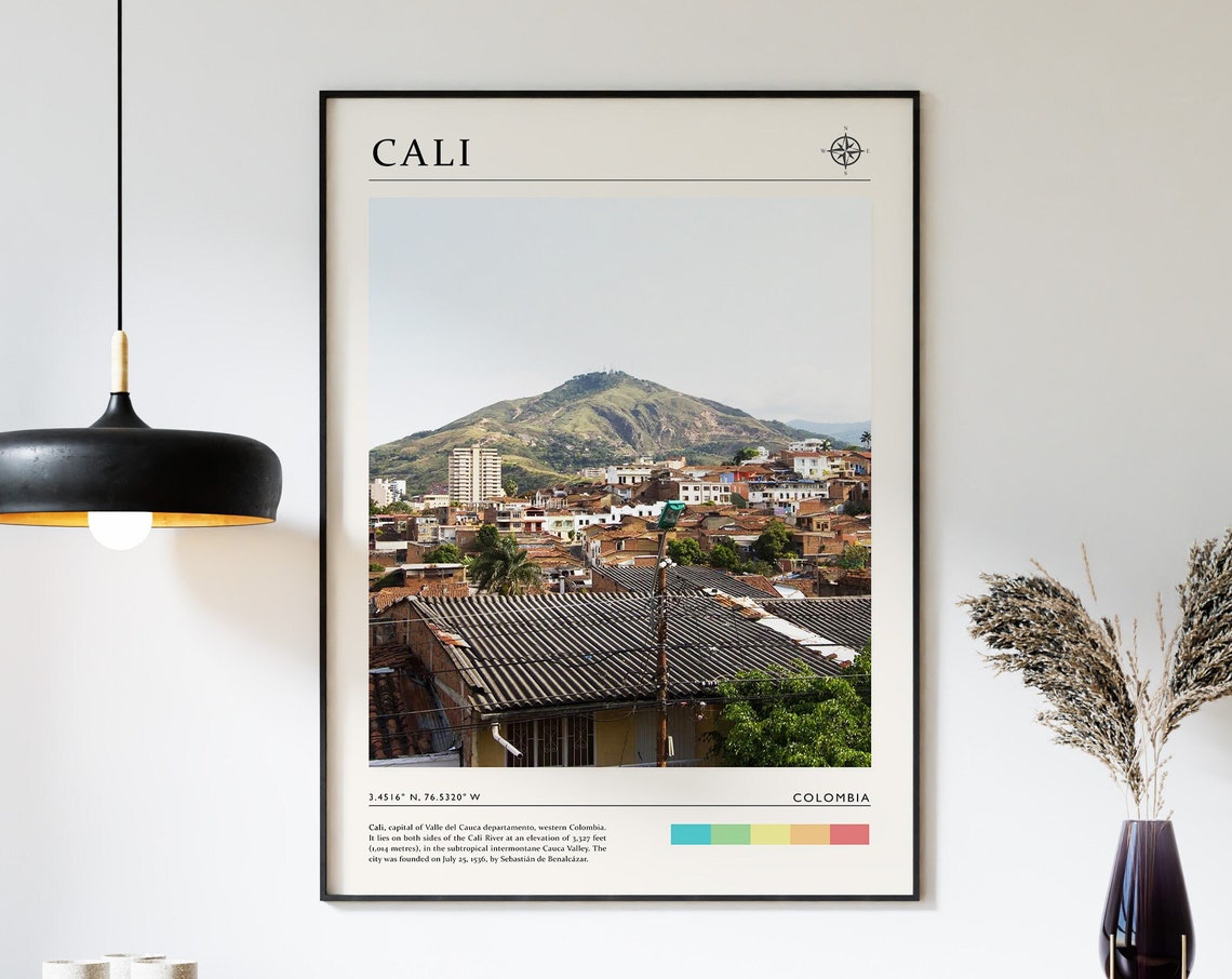 Cali Travel Print Cali Colombia Travel Poster Colombia Travel Print Travel Art Travel Poster Travel Gift A1a2a3a4
