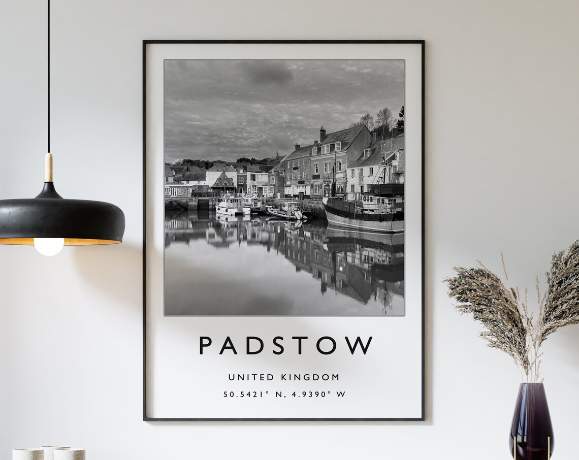 Padstow Travel Poster, Cornwall Wall Art Print