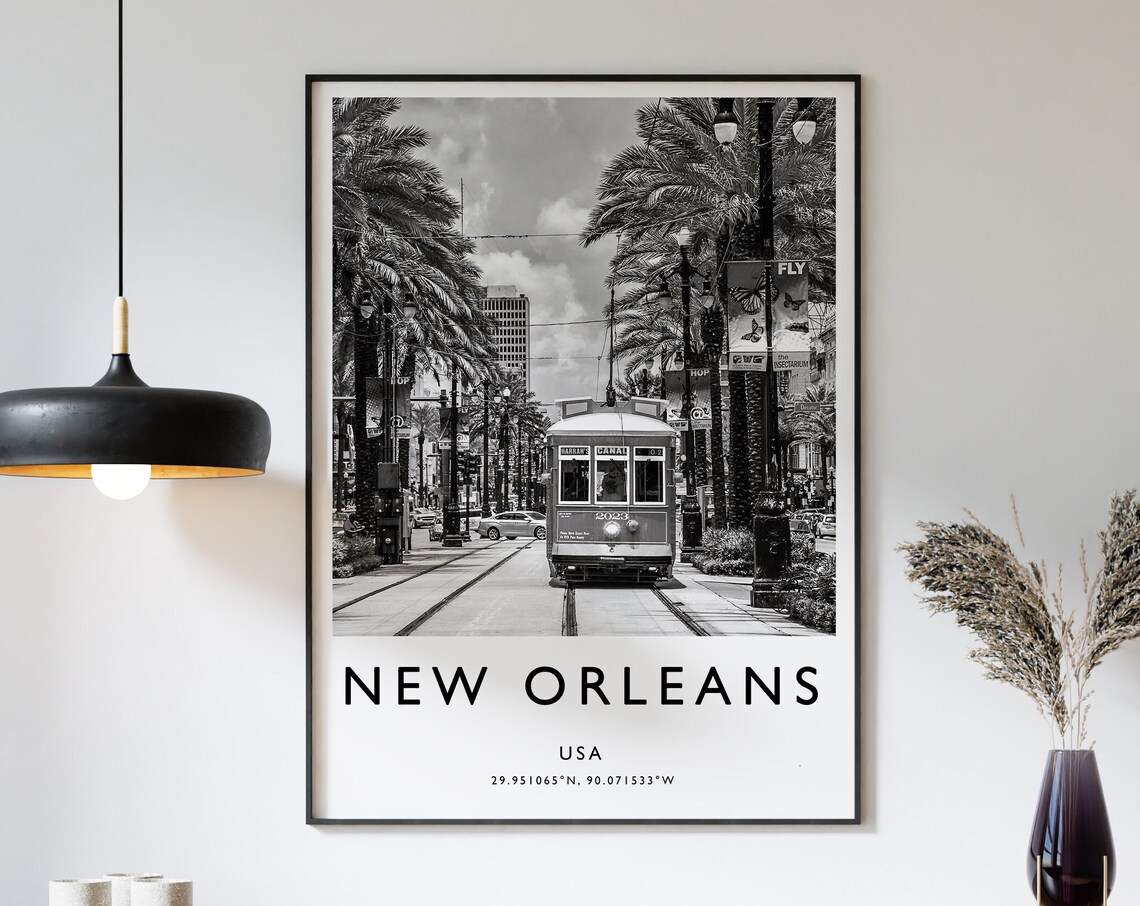 New Orleans Vintage Travel Poster, Travel Poster