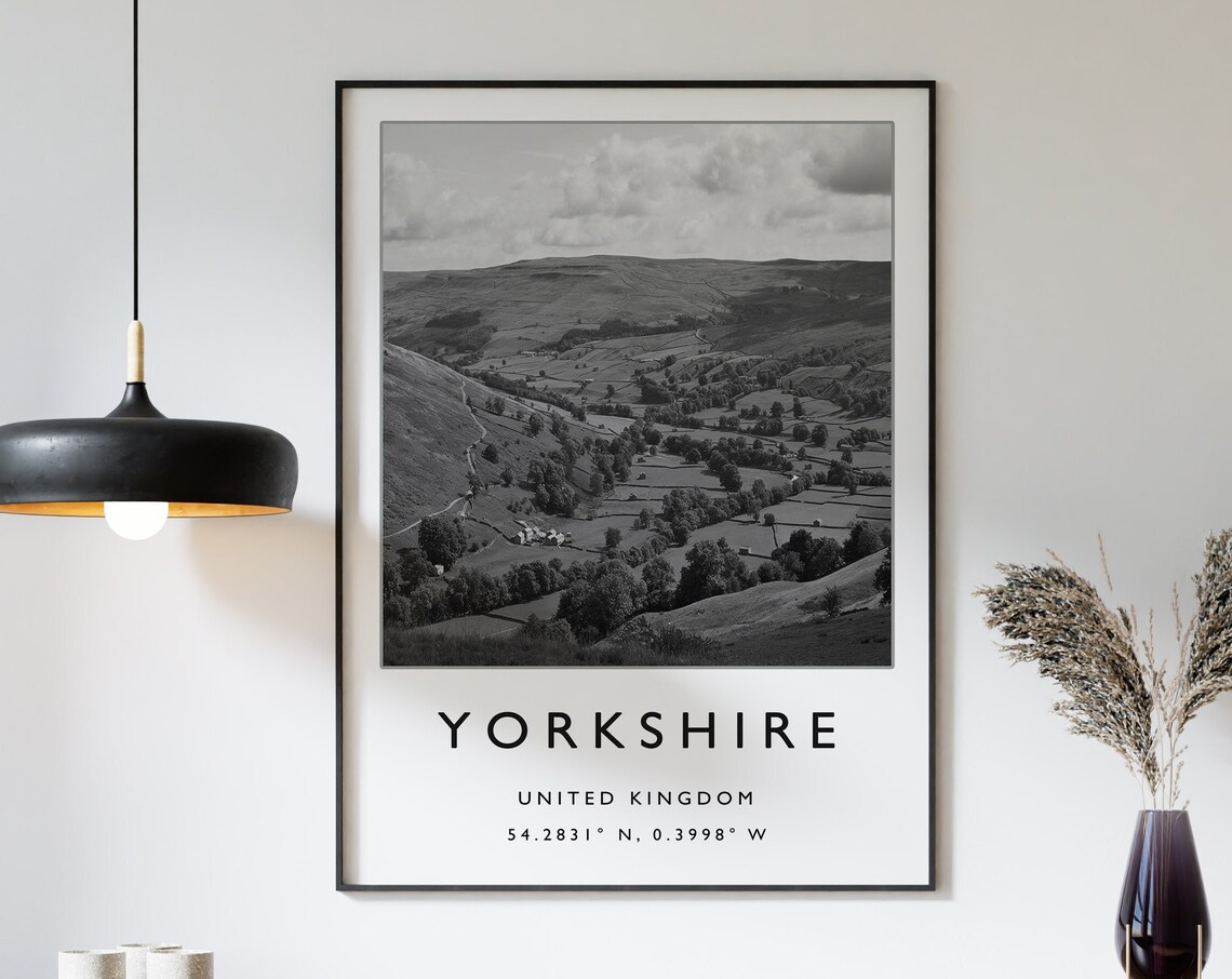 Yorkshire Travel Poster, England Black And White