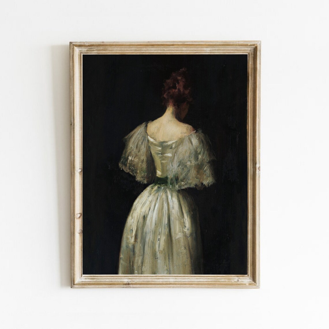Victorian Woman Portrait, Vintage Dark Academia Art Print