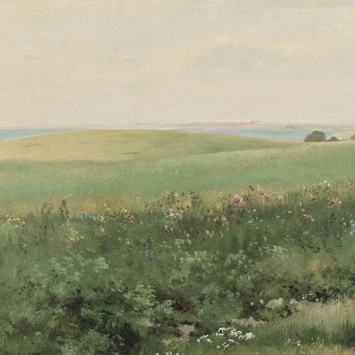 Country Meadow Vintage Landscape Art Print - Image 2