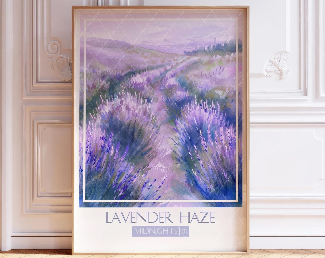 Lavender Haze Song Poster, Watercolor Music Print