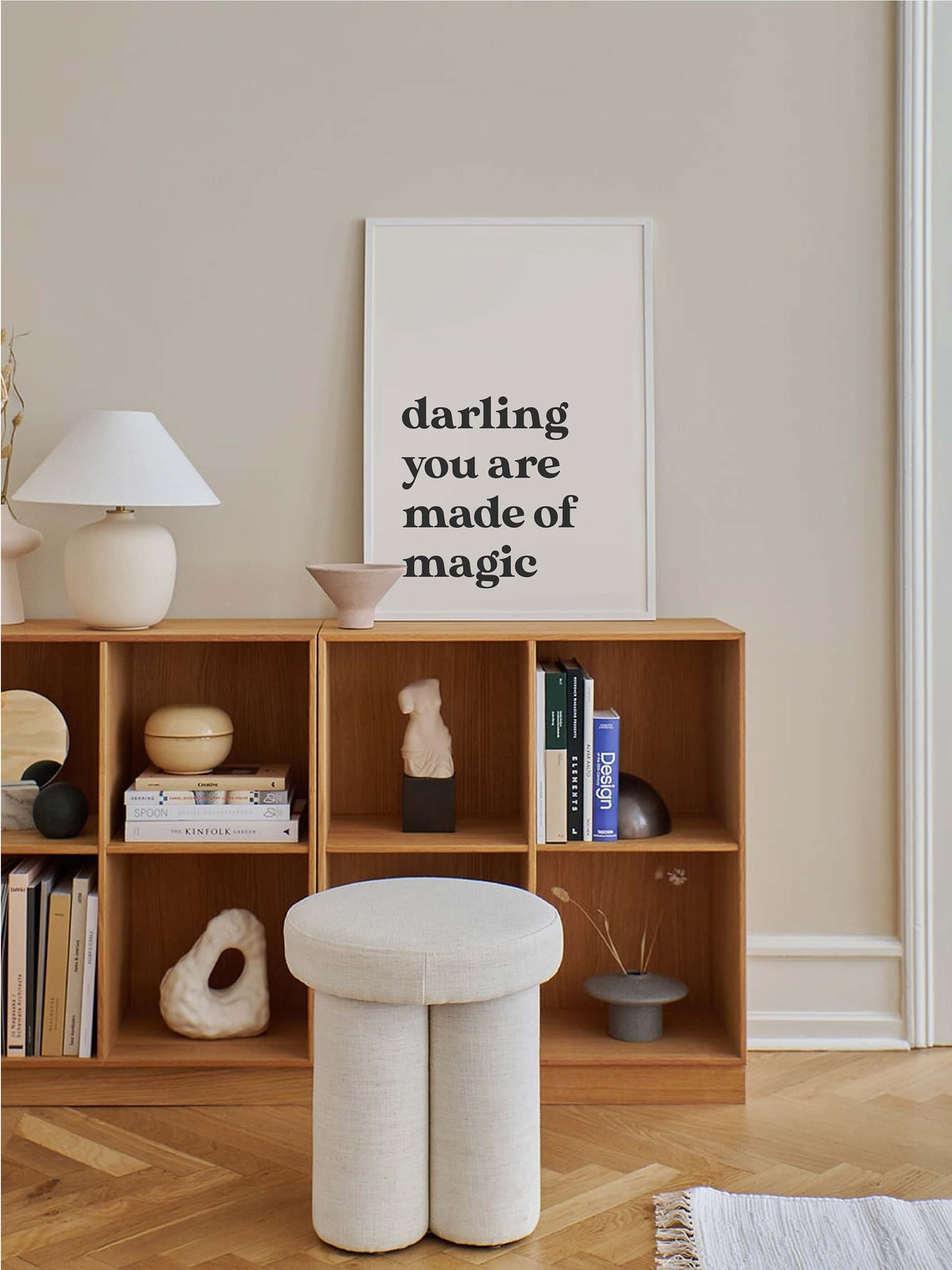 Darling You Are Made Of Magic Minimal Black Quote Typography Poster - Image 5