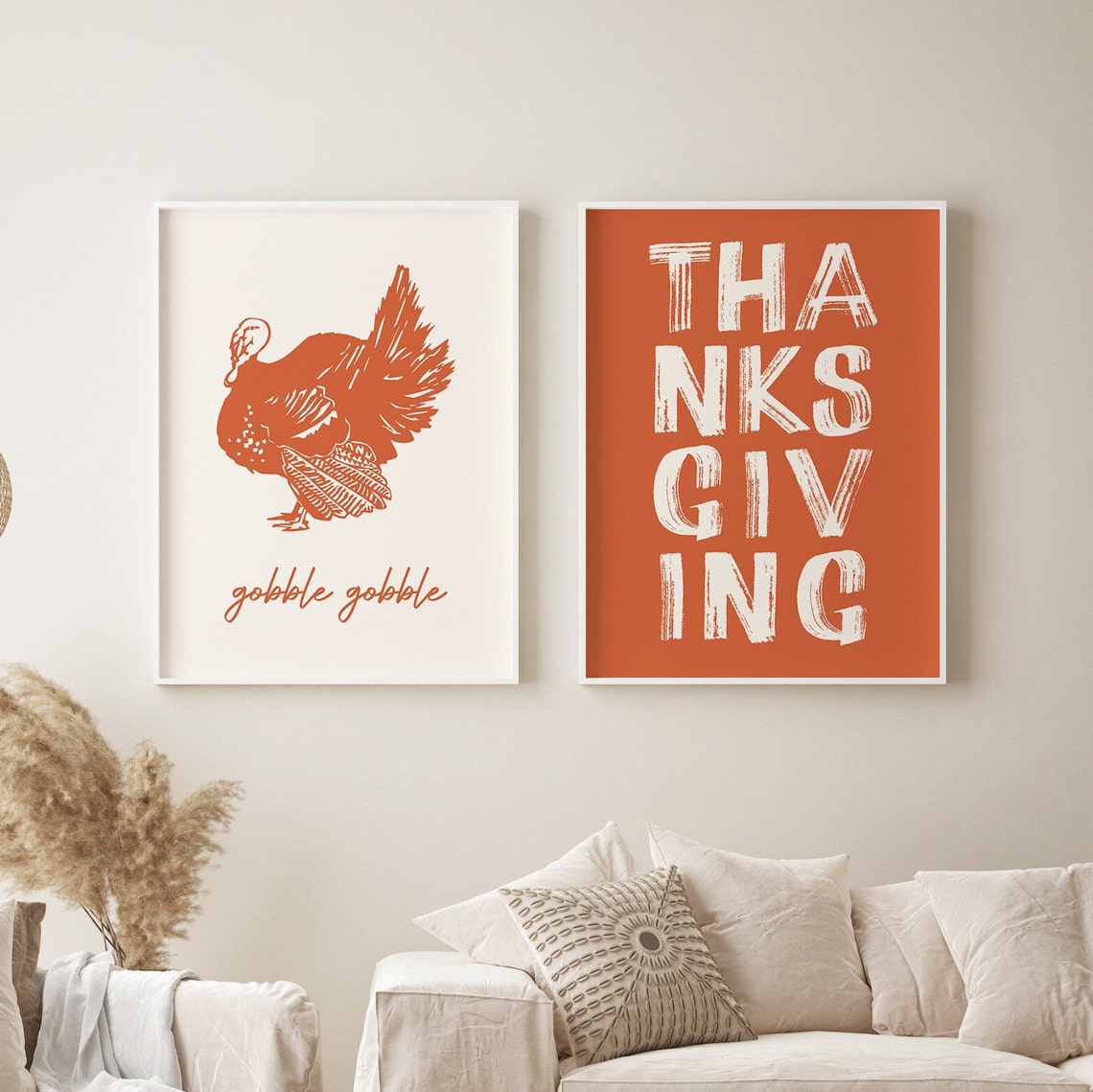 Thanksgiving 8 Rustic Fall Gallery Bundle Turkey Pumpkin Decor Poster - Image 3