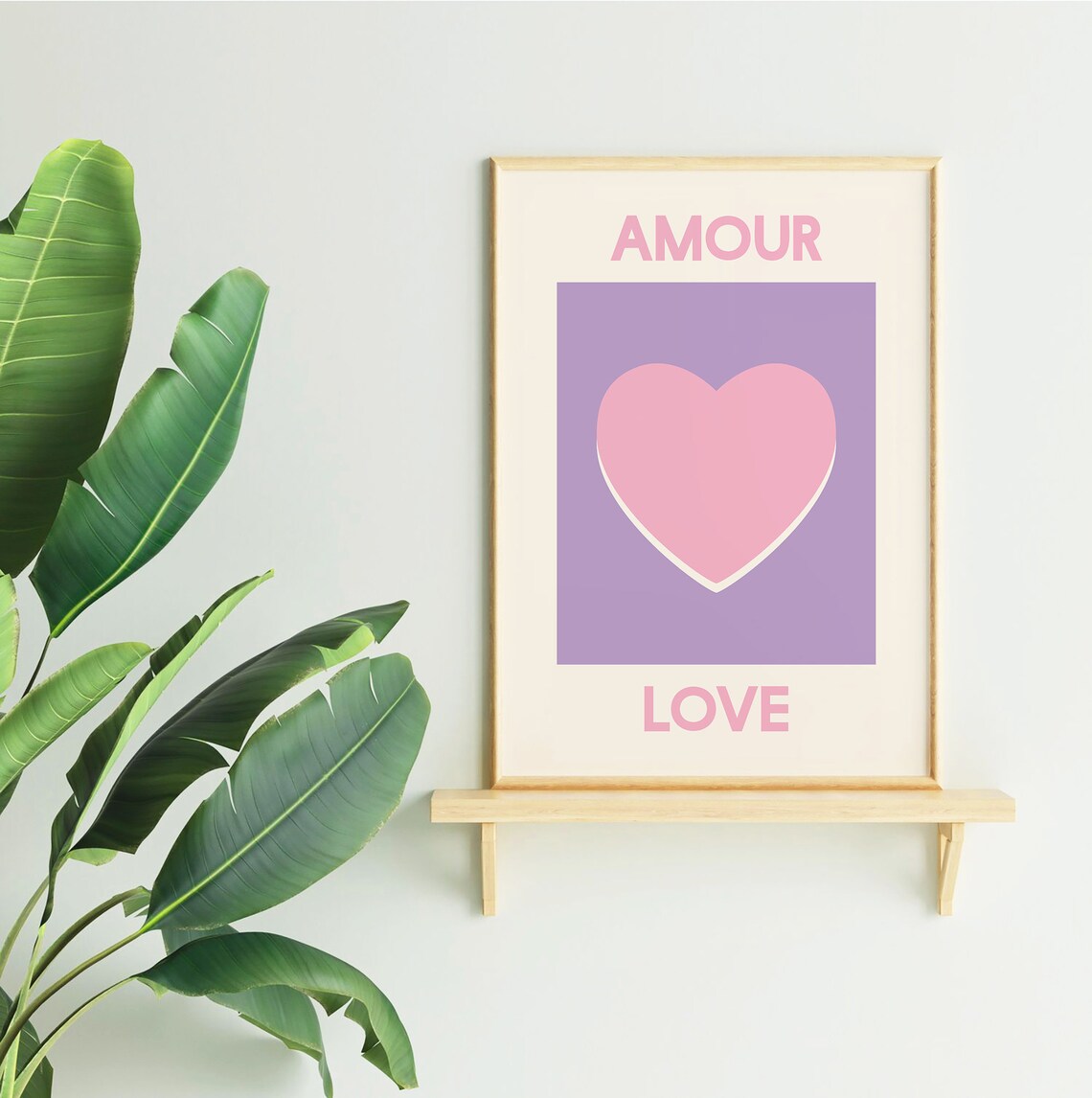 Amour Love Pink Heart Lavender French Inspired Room Decor Poster - Image 5