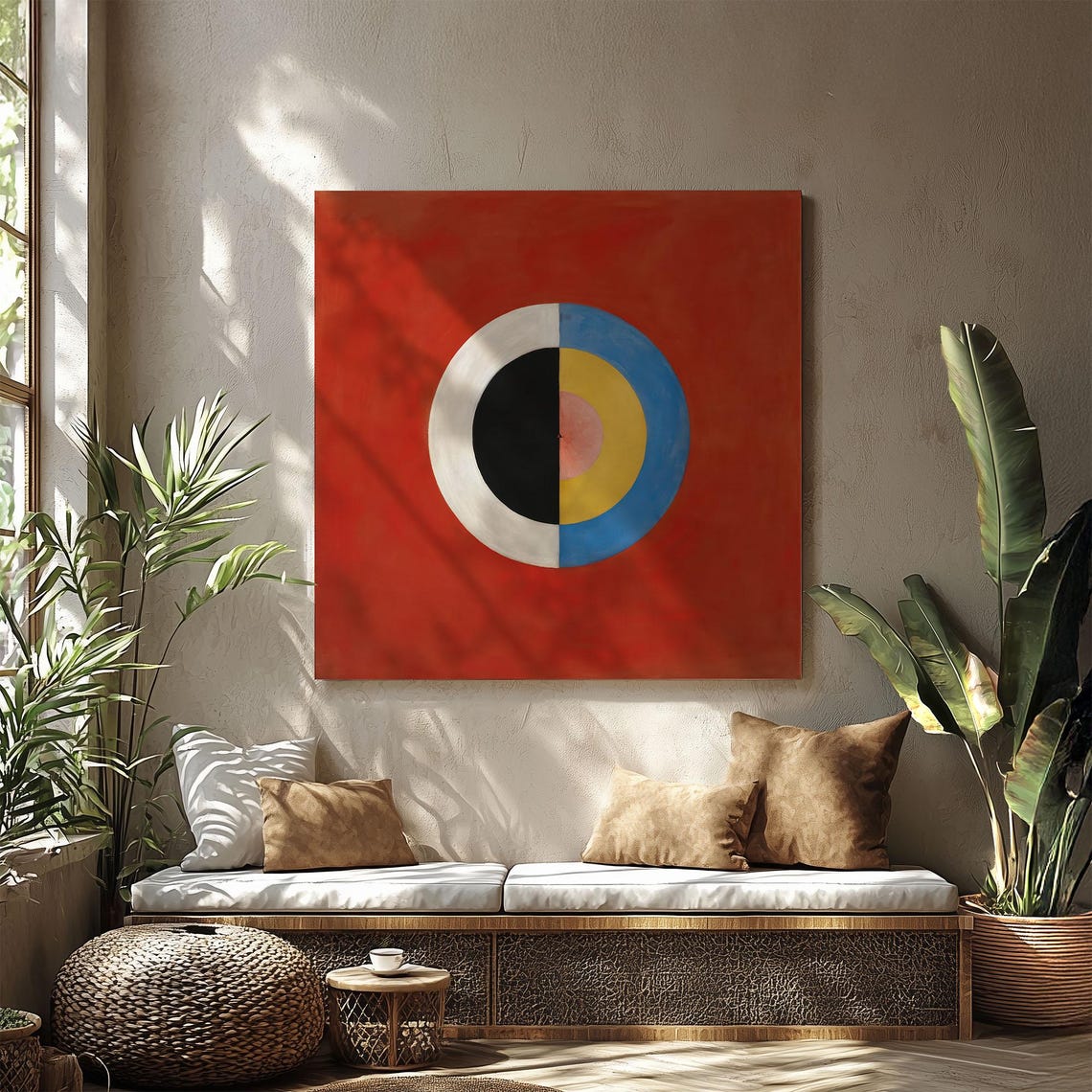 Hilma af Klint Red Background Circle Geometric Abstract Art Poster - Image 2