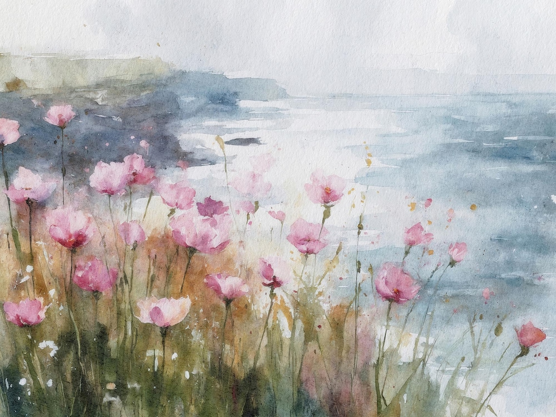 Cliffs of Moher Watercolor Print, Ireland Travel Art