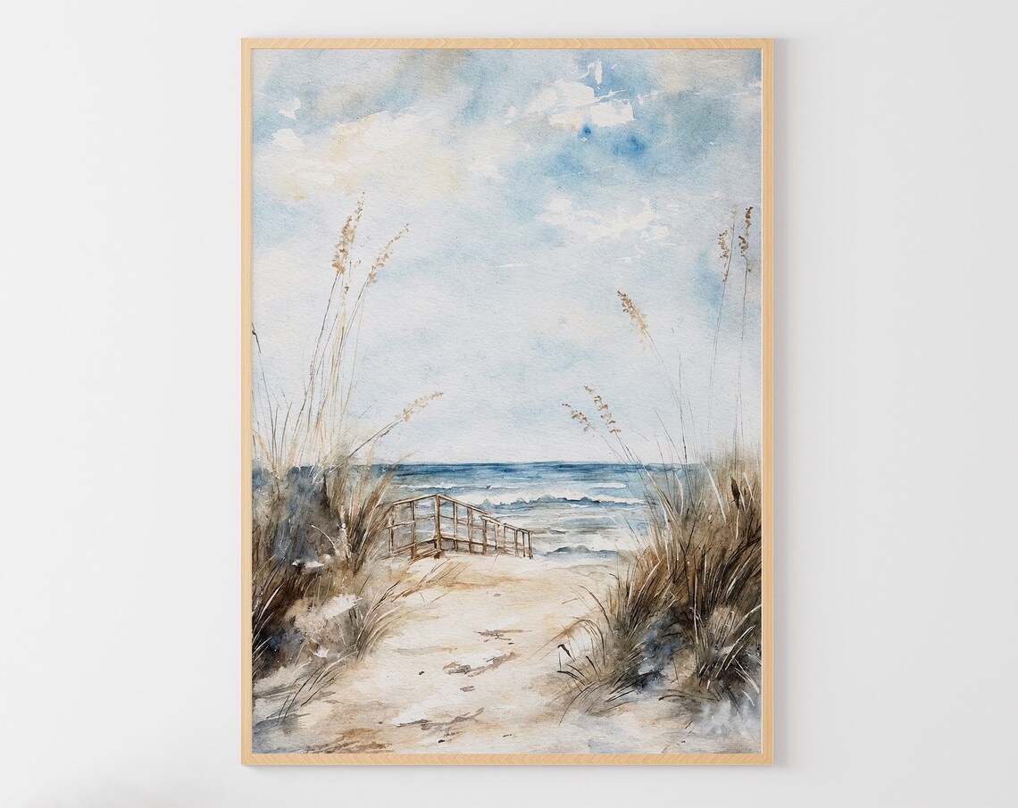 Provincetown Coast Watercolor Art Print, Massachusetts
