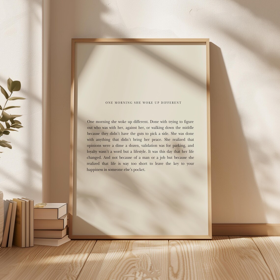 One Morning She Woke Up Different Poetry Art Print