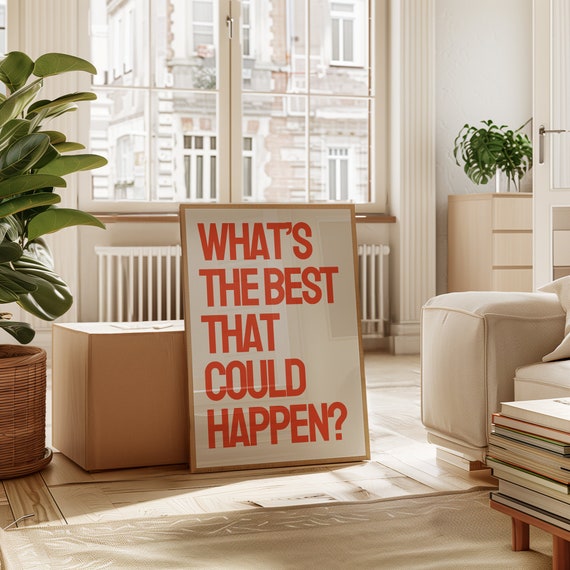 Retro Typography Print Motivational Quote Poster