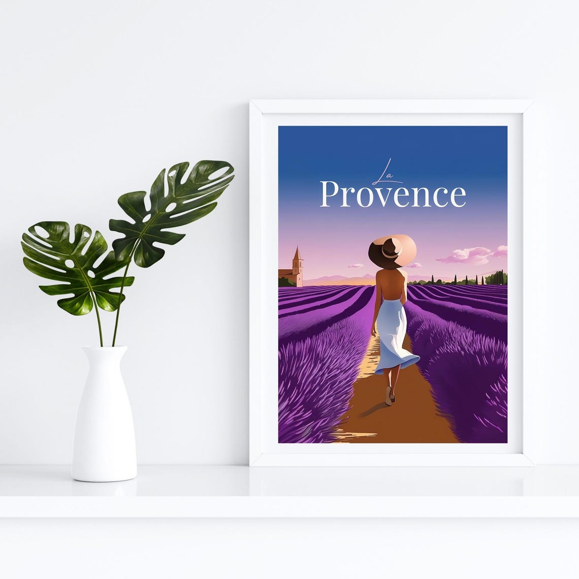 La Provence Poster Boho Wall Art Lavender Painting City Prints France Wall Art French Gift French Travel Poster - Image 4