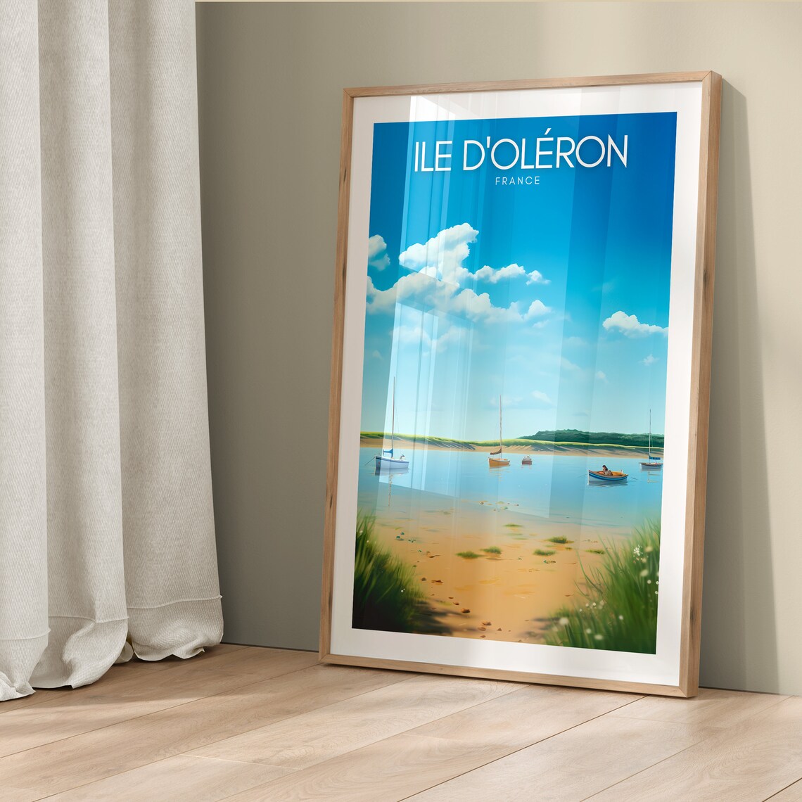 Ile D Oleron France Sailboats Beach Seaside Vintage Travel Poster - Image 5