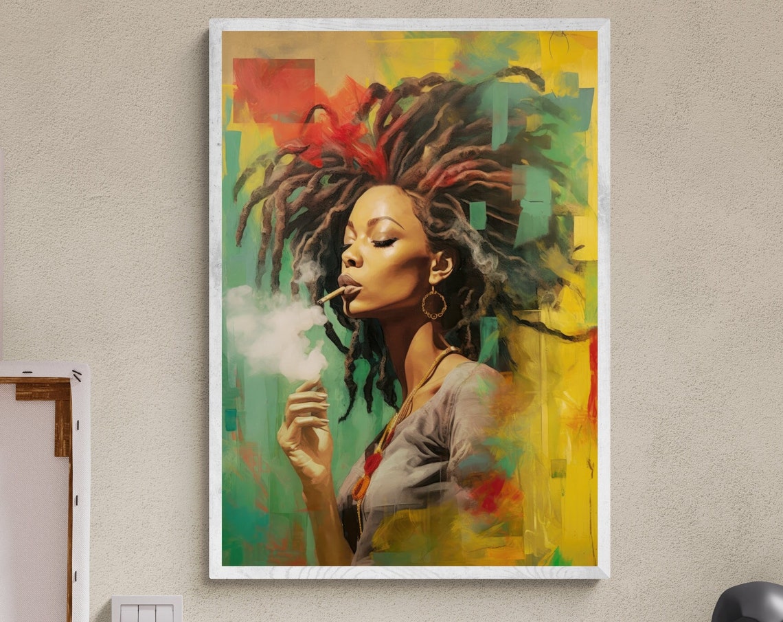 Jamaican Women Portrait Pop Art Poster - Image 2
