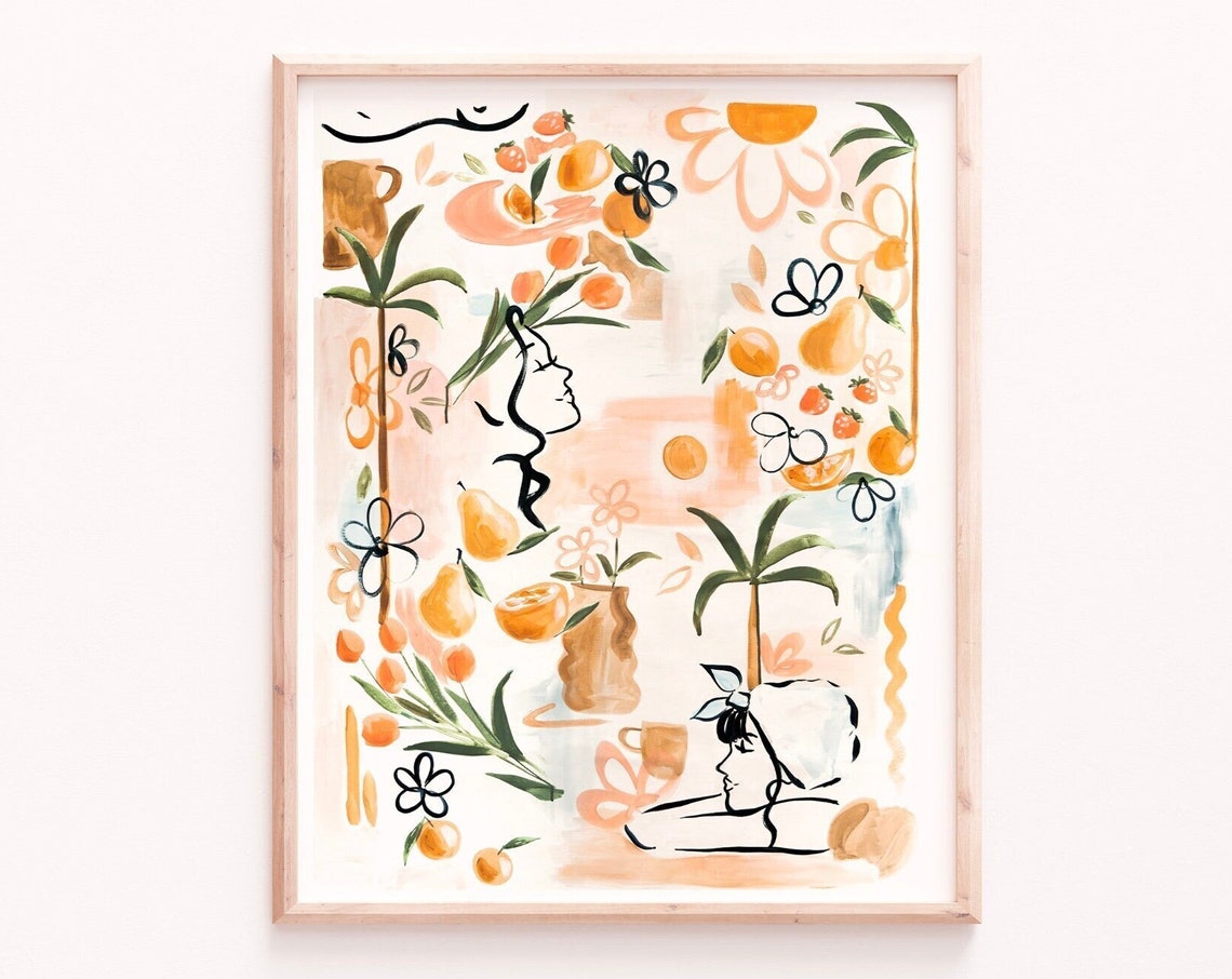Lazy Sun Day Abstract Summer Art Print