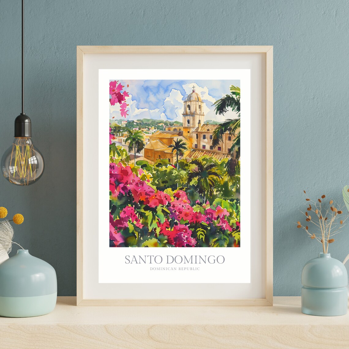 Santo Domingo Watercolor Poster, Dominican Republic - Image 2