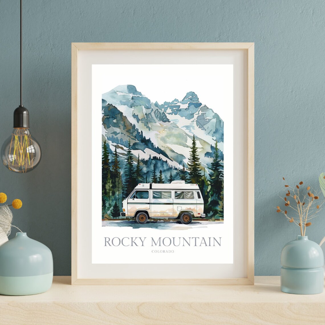 Rocky Mountain National Park Watercolor Poster - Image 2