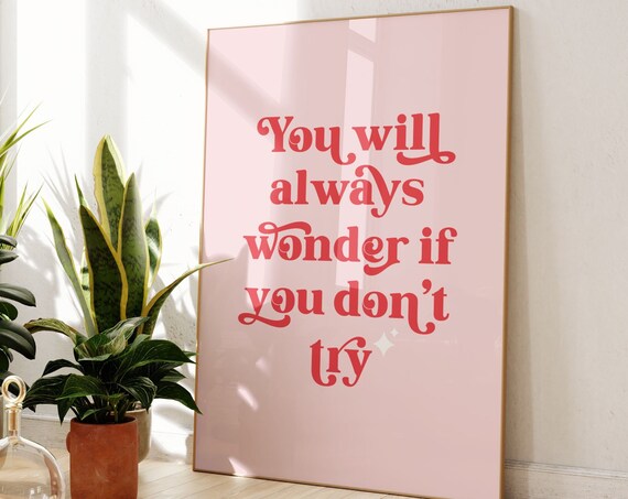 Wonder Vintage Typographic Poster Print Fun Inspirational Motivational Living Roombedroomkitchen Wall Art A5a4a3a2a1a0