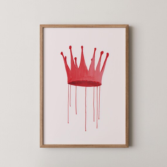 Stephen King Carrie Red Dripping Prom Crown Horror Art Poster