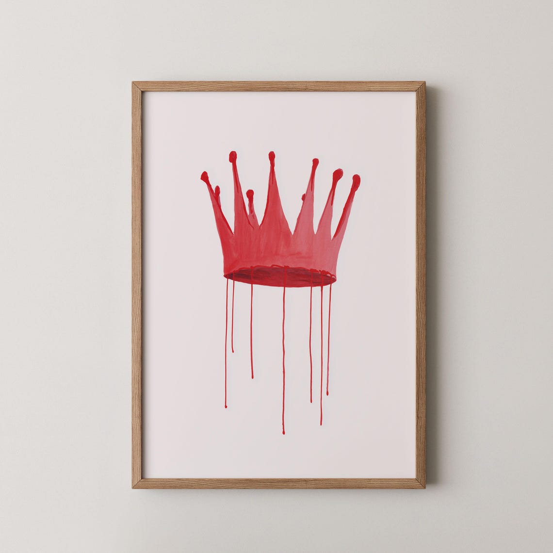 Stephen King Carrie Red Dripping Prom Crown Horror Art Poster