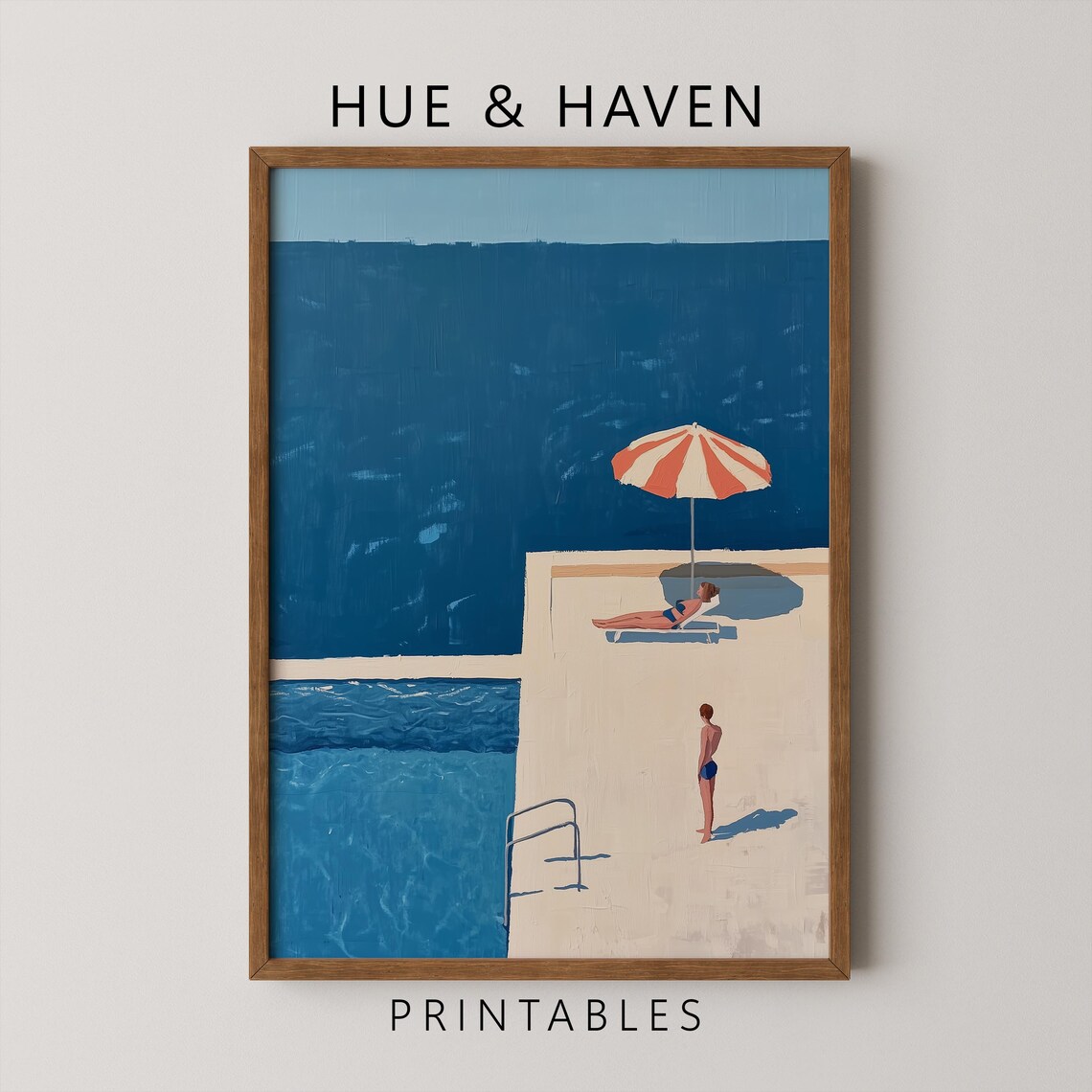 Retro Swimming Pool Minimalist Art Print
