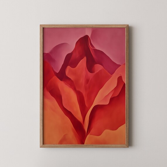 Georgia Okeeffe Painting Print Large Wall Art Abstract Botanical Poster