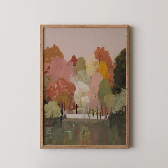Autumn Trees Wall Art Colorful Fall Foliage Landscape Nature