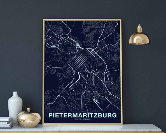 Pietermaritzburg South Africa Poster Color Hometown City Print Modern Home Decor Office Decoration Wall Art Dorm Bedroom Gift