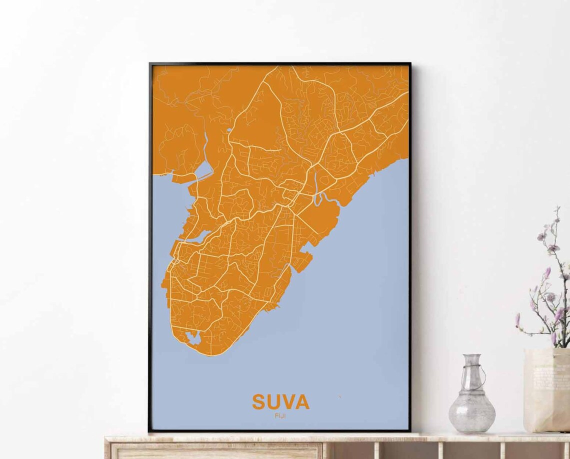 Suva Fiji Poster Print, Modern Home Decor