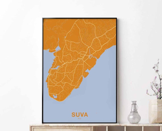 Suva Fiji Poster Print, Modern Home Decor