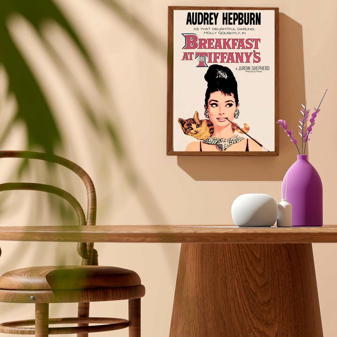 Audrey Hepburn Breakfast At Tiffanys Classic Film Movie Poster - Image 3