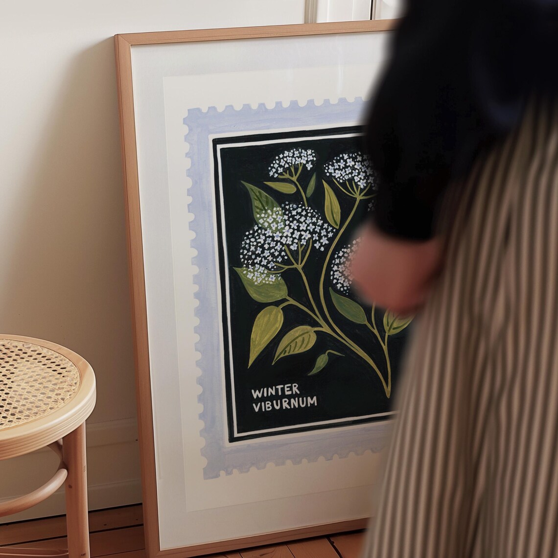 Winter Viburnum Vintage Botanical Art Print - Image 3