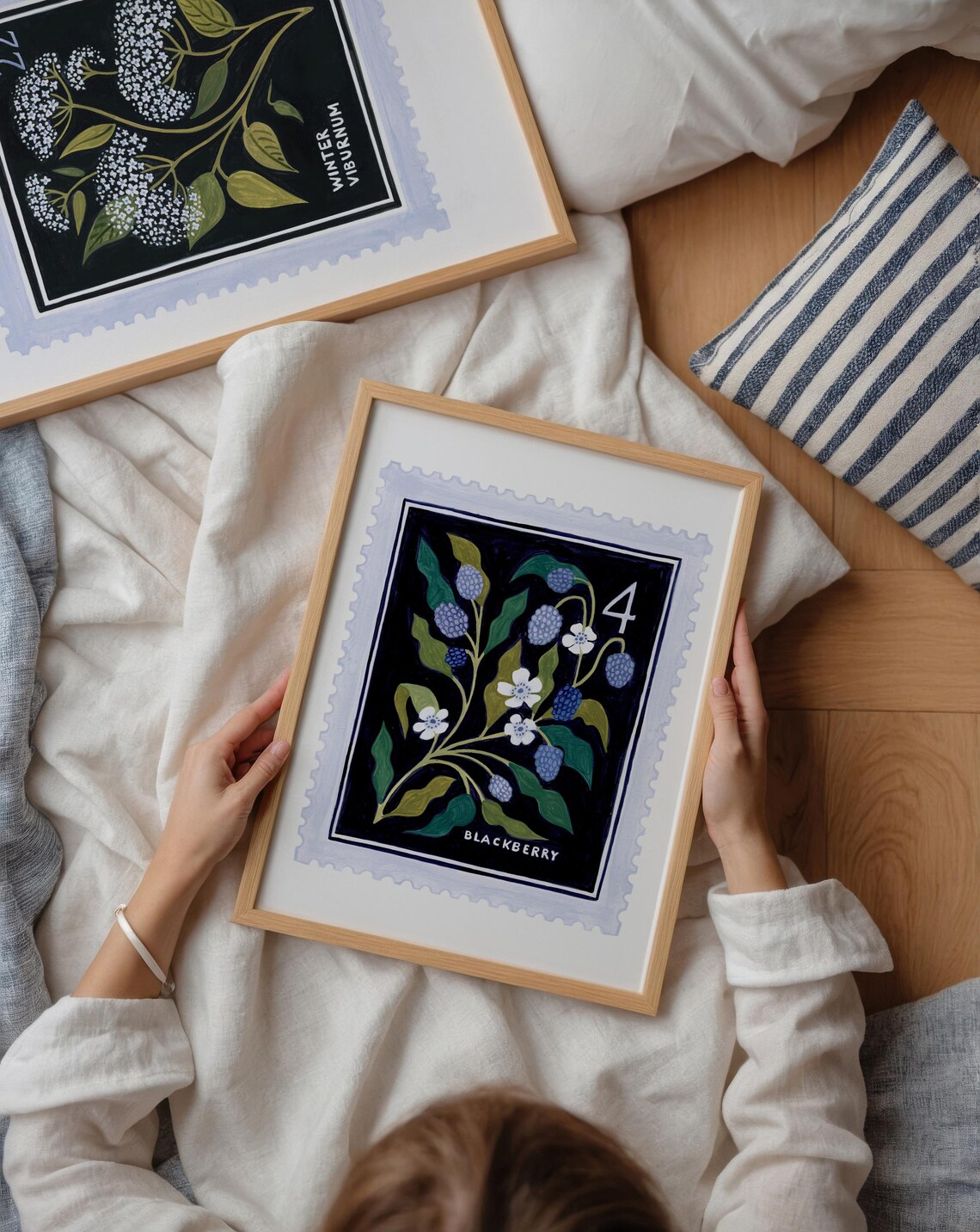 Blackberry Botanical Vintage Floral Art Print - Image 5